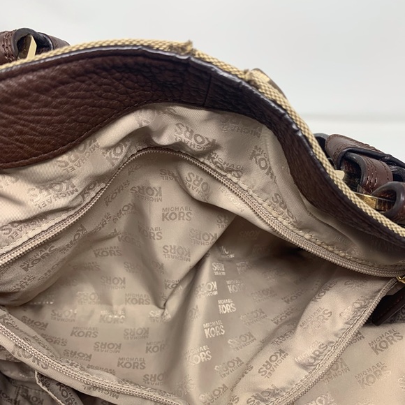 MK Michael Kors Canvas Leather Tote Bag (2 OF 2) - Picture 4 of 10